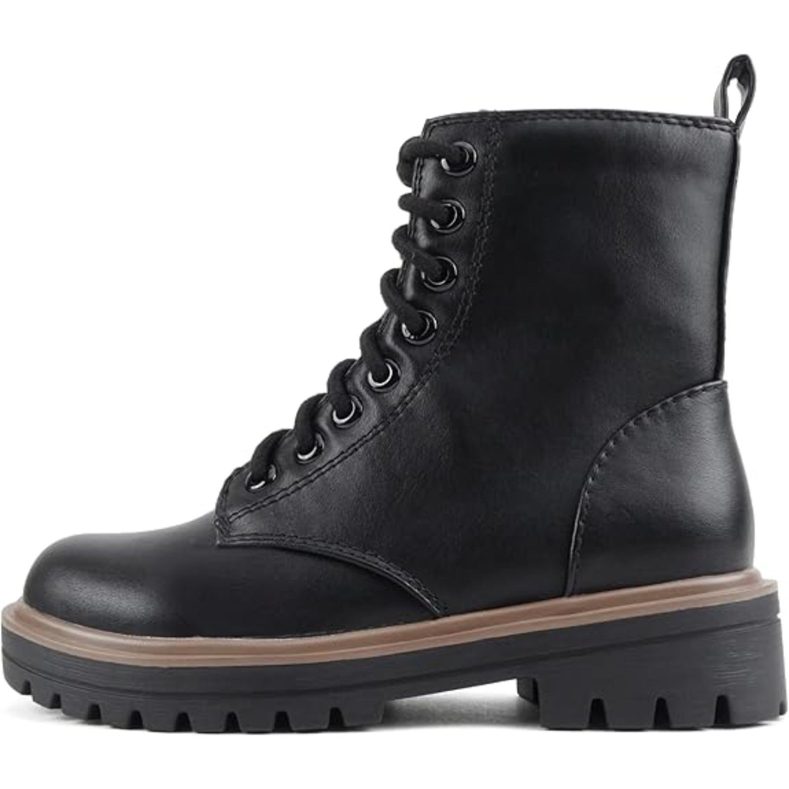 Women Black Welt Patent Closed Toe Synthetic Rubber Sole Side Zipper Ankle Boots